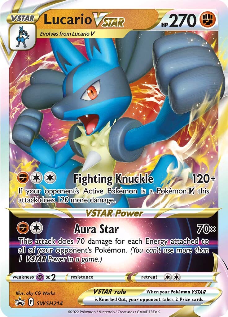 Lucario VSTAR (SWSH214) [Sword & Shield: Black Star Promos] | Jomio and Rueliete's Cards and Comics
