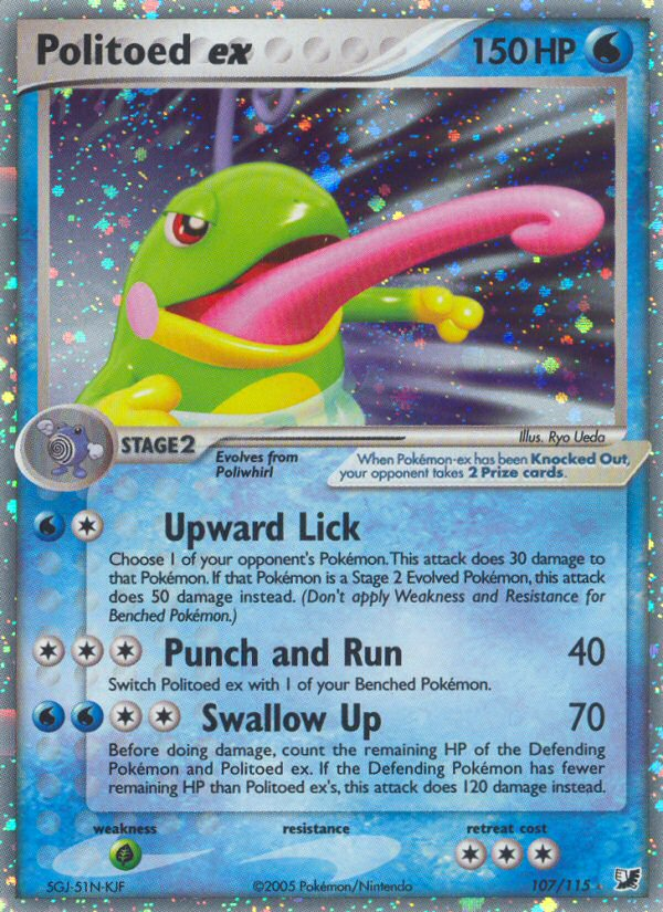 Politoed ex (107/115) [EX: Unseen Forces] | Jomio and Rueliete's Cards and Comics