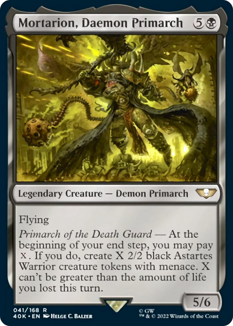 Mortarion, Daemon Primarch (Surge Foil) [Warhammer 40,000] | Jomio and Rueliete's Cards and Comics