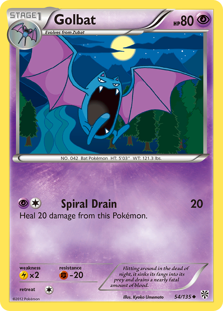 Golbat (54/135) [Black & White: Plasma Storm] | Jomio and Rueliete's Cards and Comics