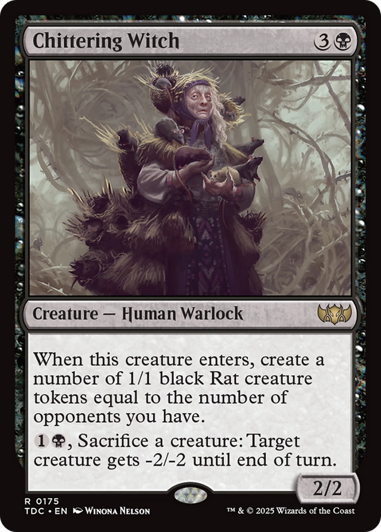 Chittering Witch [Tarkir: Dragonstorm Commander] | Jomio and Rueliete's Cards and Comics