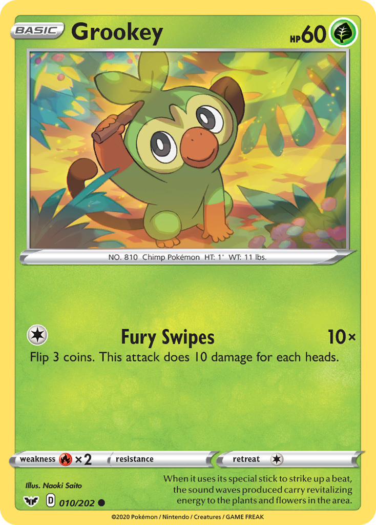 Grookey (010/202) [Sword & Shield: Base Set] | Jomio and Rueliete's Cards and Comics