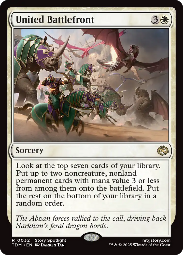 United Battlefront [Tarkir: Dragonstorm] | Jomio and Rueliete's Cards and Comics