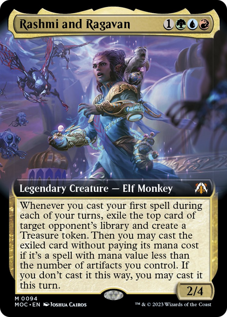Rashmi and Ragavan (Extended Art) [March of the Machine Commander] | Jomio and Rueliete's Cards and Comics
