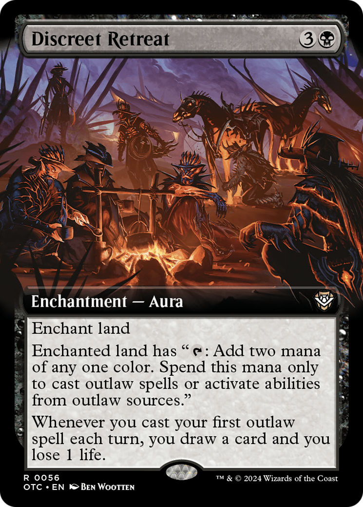 Discreet Retreat (Extended Art) [Outlaws of Thunder Junction Commander] | Jomio and Rueliete's Cards and Comics