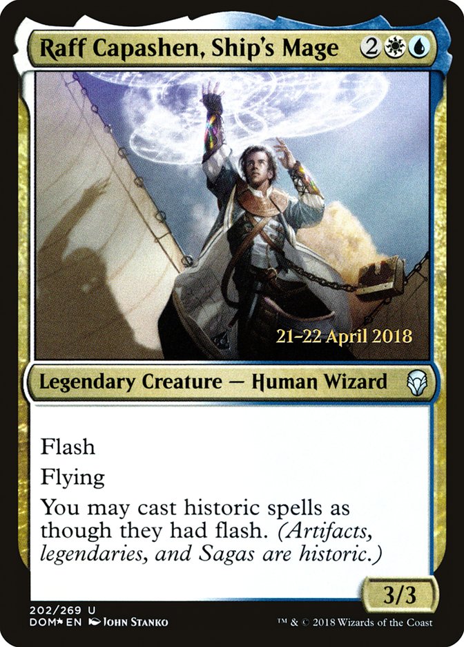 Raff Capashen, Ship's Mage [Dominaria Prerelease Promos] | Jomio and Rueliete's Cards and Comics