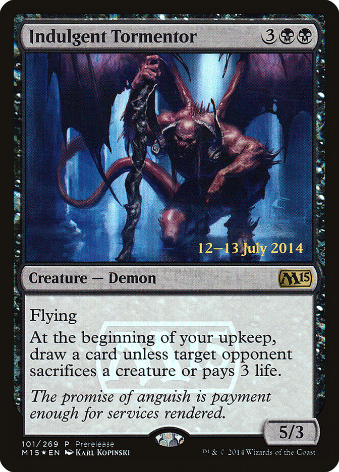 Indulgent Tormentor [Magic 2015 Prerelease Promos] | Jomio and Rueliete's Cards and Comics