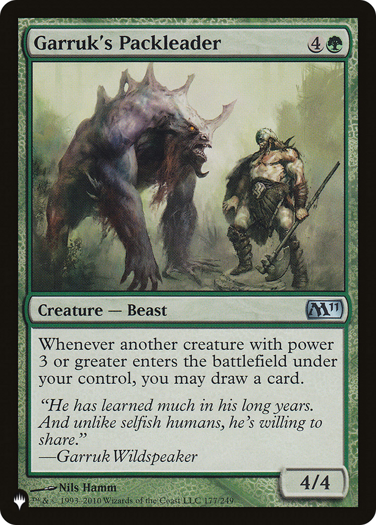 Garruk's Packleader [The List] | Jomio and Rueliete's Cards and Comics