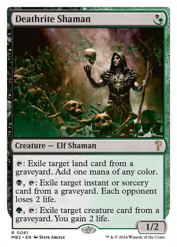Deathrite Shaman (White Border) [Mystery Booster 2] | Jomio and Rueliete's Cards and Comics