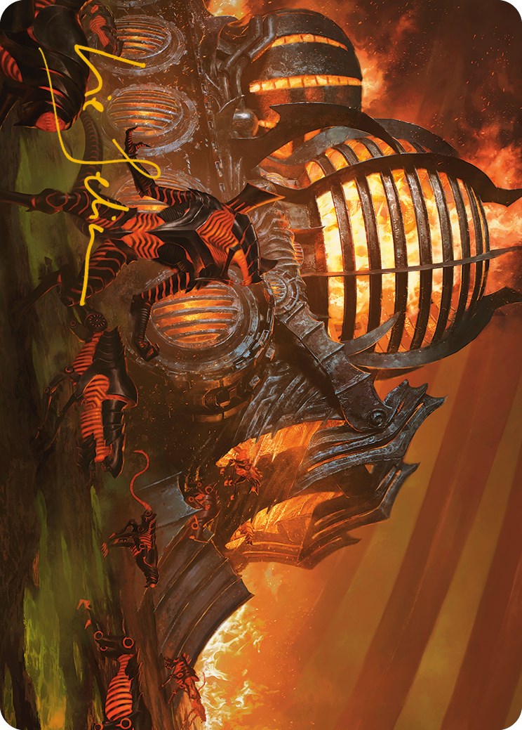 Urabrask's Forge Art Card (Gold-Stamped Signature) [Phyrexia: All Will Be One Art Series] | Jomio and Rueliete's Cards and Comics