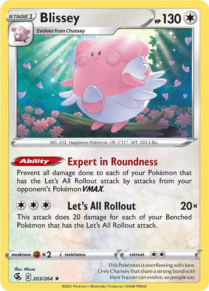 Blissey (203/264) [Sword & Shield: Fusion Strike] | Jomio and Rueliete's Cards and Comics