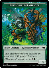 Food // Rust-Shield Rampager Double-Sided Token [Bloomburrow Tokens] | Jomio and Rueliete's Cards and Comics