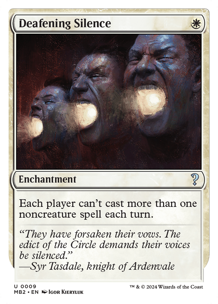 Deafening Silence (White Border) [Mystery Booster 2] | Jomio and Rueliete's Cards and Comics