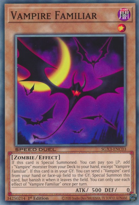 Vampire Familiar [SGX3-ENC03] Common | Jomio and Rueliete's Cards and Comics