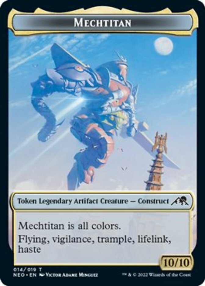 Spirit (002) // Mechtitan Double-Sided Token [Kamigawa: Neon Dynasty Tokens] | Jomio and Rueliete's Cards and Comics