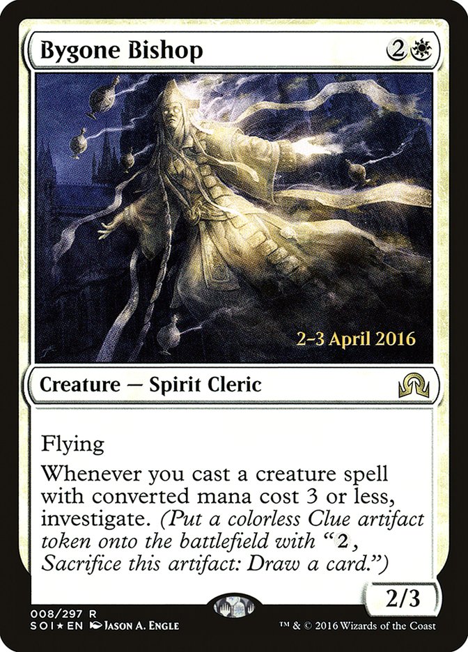 Bygone Bishop [Shadows over Innistrad Prerelease Promos] | Jomio and Rueliete's Cards and Comics