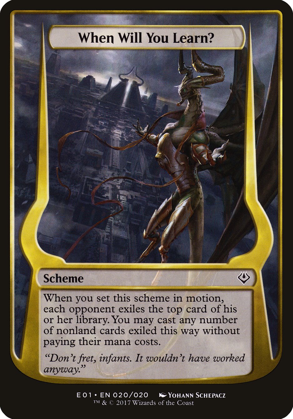 When Will You Learn? (Schemes) [Archenemy: Nicol Bolas Schemes] | Jomio and Rueliete's Cards and Comics