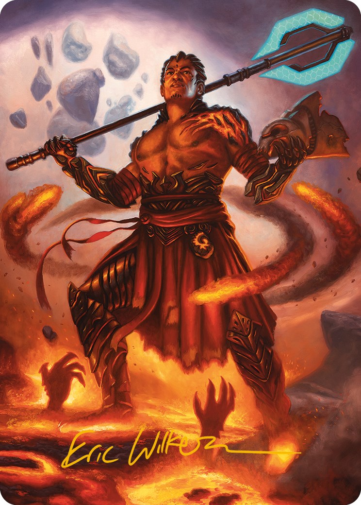 Koth, Fire of Resistance Art Card (Gold-Stamped Signature) [Phyrexia: All Will Be One Art Series] | Jomio and Rueliete's Cards and Comics