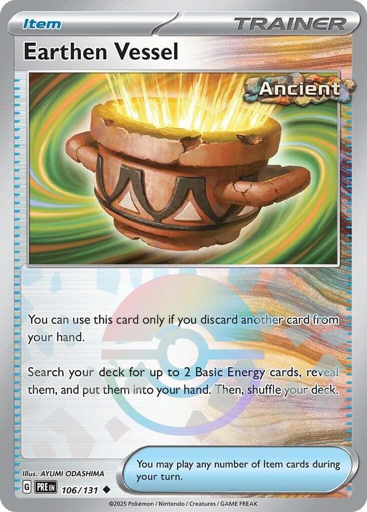 Earthen Vessel (106/131) (Poke Ball Pattern) [Scarlet & Violet: Prismatic Evolutions] | Jomio and Rueliete's Cards and Comics