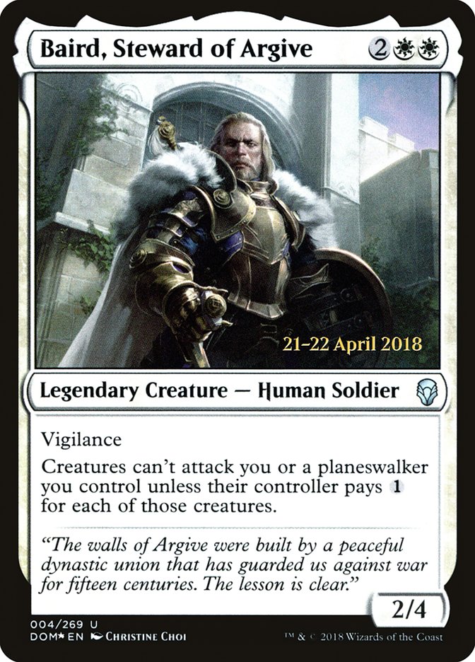 Baird, Steward of Argive [Dominaria Prerelease Promos] | Jomio and Rueliete's Cards and Comics