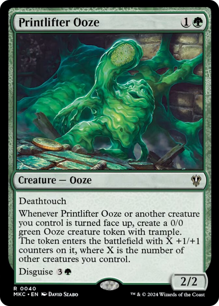 Printlifter Ooze [Murders at Karlov Manor Commander] | Jomio and Rueliete's Cards and Comics