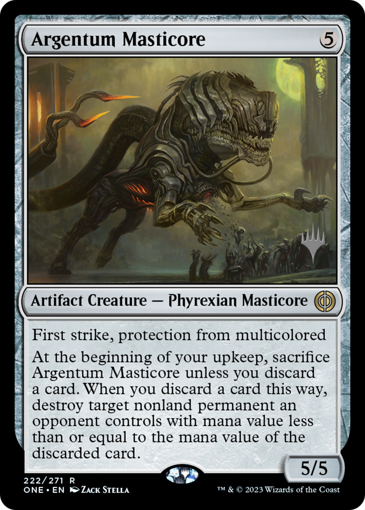Argentum Masticore (Promo Pack) [Phyrexia: All Will Be One Promos] | Jomio and Rueliete's Cards and Comics