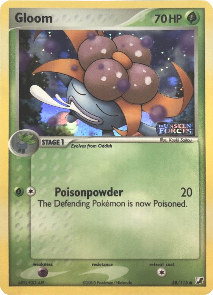 Gloom (58/115) (Stamped) [EX: Unseen Forces] | Jomio and Rueliete's Cards and Comics