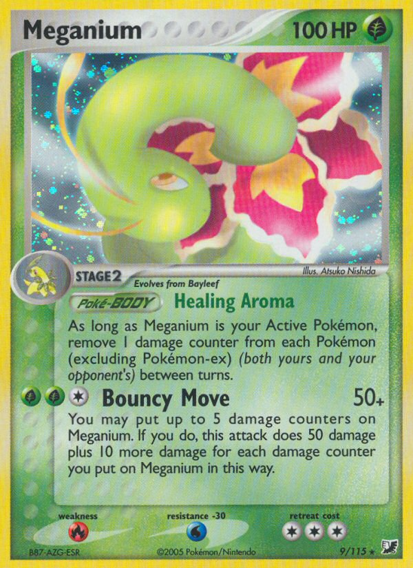 Meganium (9/115) [EX: Unseen Forces] | Jomio and Rueliete's Cards and Comics