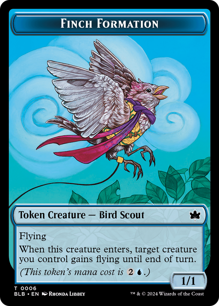 Rabbit // Finch Formation Double-Sided Token [Bloomburrow Tokens] | Jomio and Rueliete's Cards and Comics