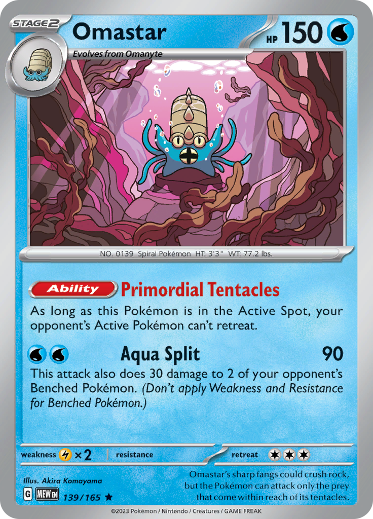Omastar (139/165) [Scarlet & Violet 151] | Jomio and Rueliete's Cards and Comics