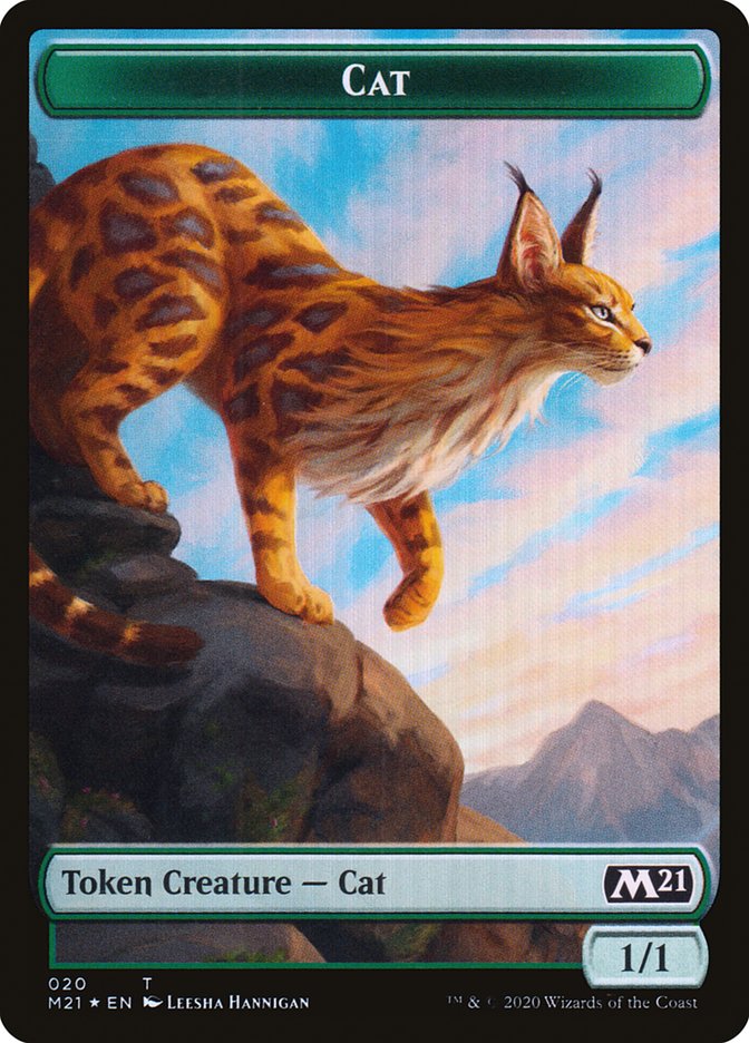 Bird // Cat (020) Double-Sided Token [Core Set 2021 Tokens] | Jomio and Rueliete's Cards and Comics