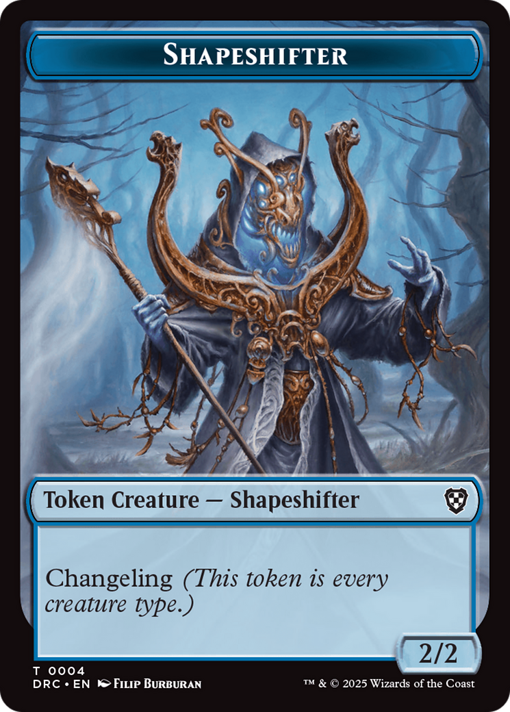 Zombie Army // Shapeshifter Double-Sided Token [Aetherdrift Commander Tokens] | Jomio and Rueliete's Cards and Comics