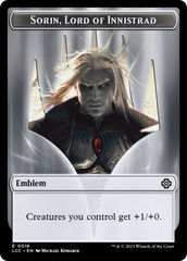 Emblem - Sorin, Lord of Innistrad // Vampire (0004) Double-Sided Token [The Lost Caverns of Ixalan Commander Tokens] | Jomio and Rueliete's Cards and Comics