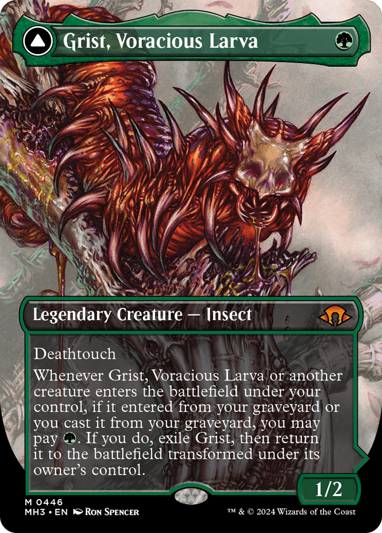 Grist, Voracious Larva // Grist, the Plague Swarm (Borderless) [Modern Horizons 3] | Jomio and Rueliete's Cards and Comics