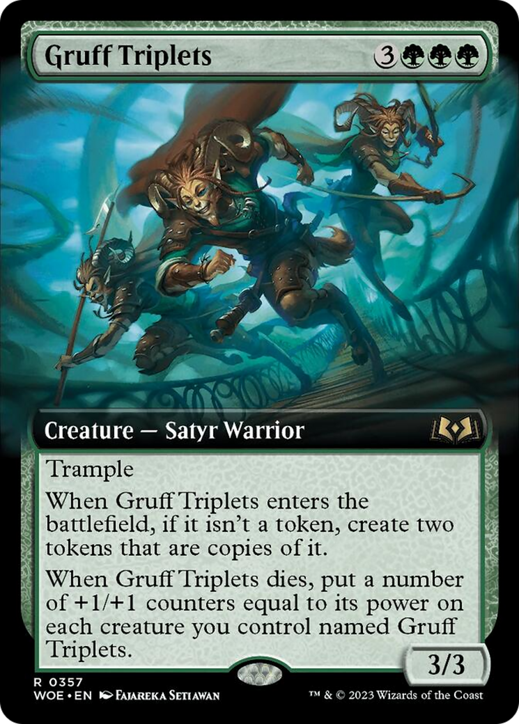 Gruff Triplets (Extended Art) [Wilds of Eldraine] | Jomio and Rueliete's Cards and Comics