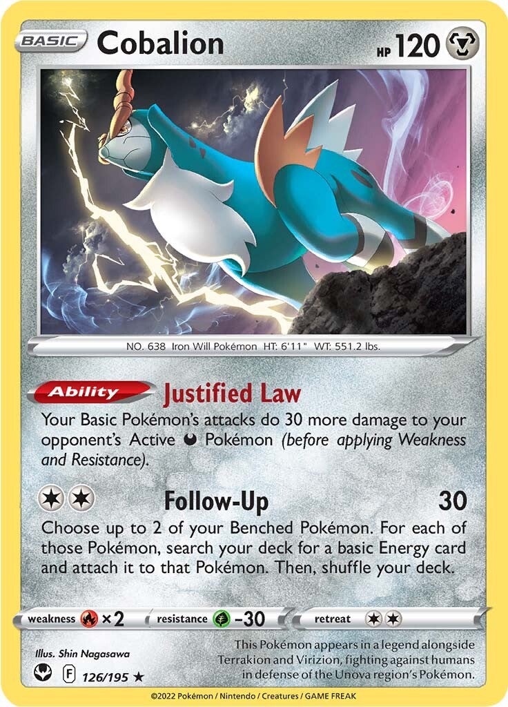 Cobalion (126/195) [Sword & Shield: Silver Tempest] | Jomio and Rueliete's Cards and Comics