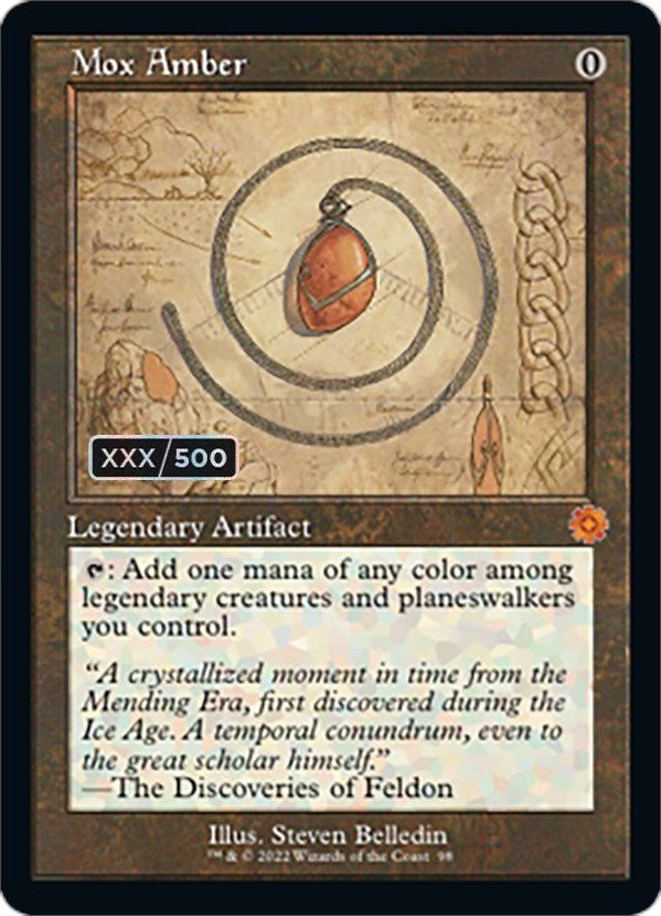 Mox Amber (Retro Schematic) (Serialized) [The Brothers' War Retro Artifacts] | Jomio and Rueliete's Cards and Comics