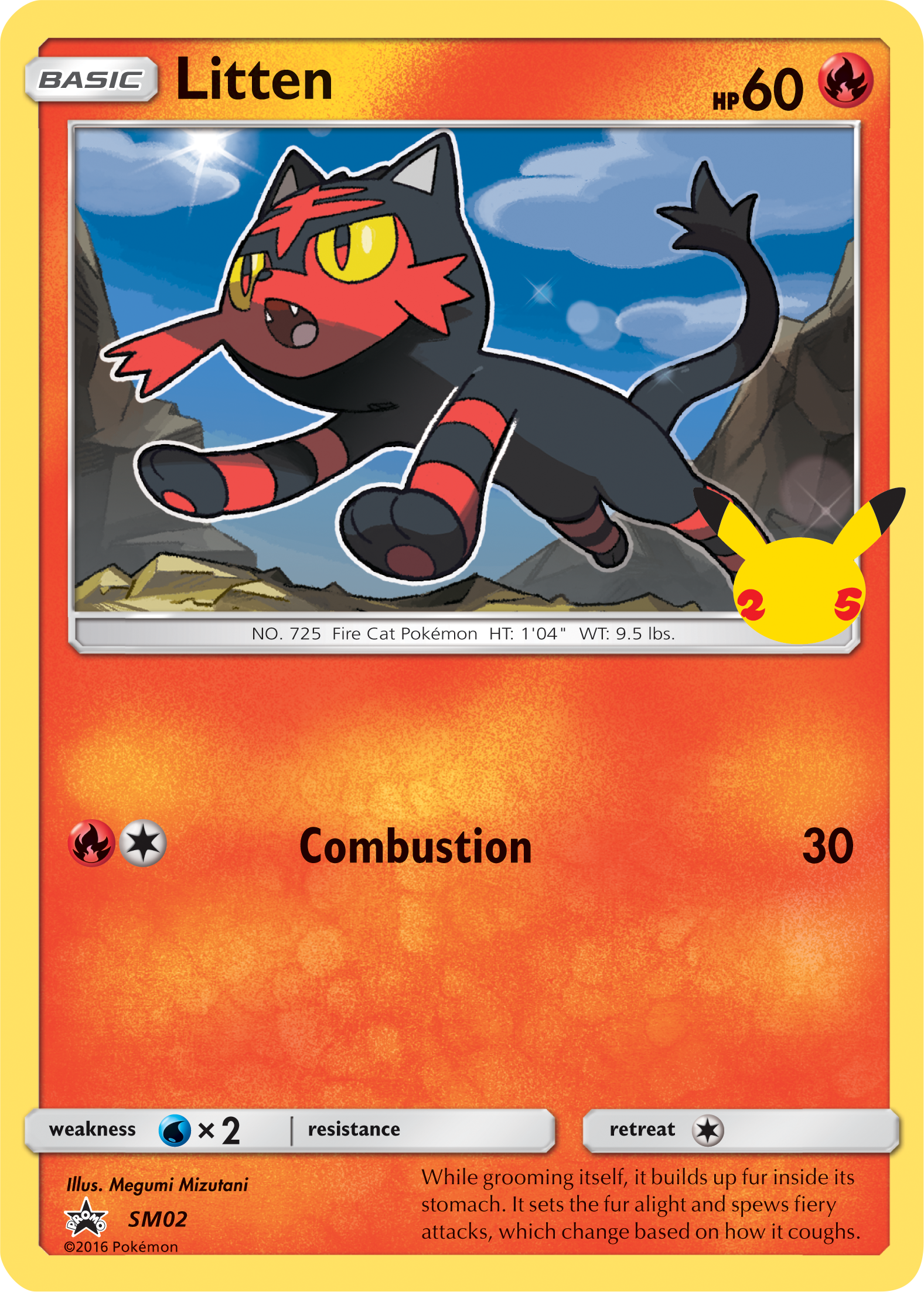 Litten (SM02) (Jumbo Card) [First Partner Pack] | Jomio and Rueliete's Cards and Comics