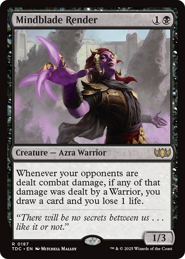 Mindblade Render [Tarkir: Dragonstorm Commander] | Jomio and Rueliete's Cards and Comics