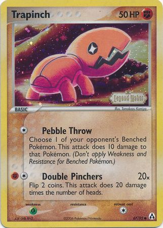 Trapinch (67/92) (Stamped) [EX: Legend Maker] | Jomio and Rueliete's Cards and Comics