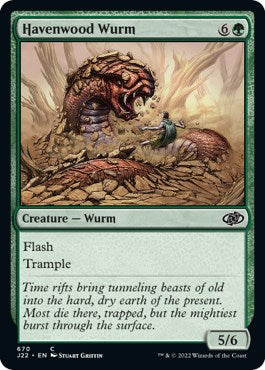 Havenwood Wurm [Jumpstart 2022] | Jomio and Rueliete's Cards and Comics