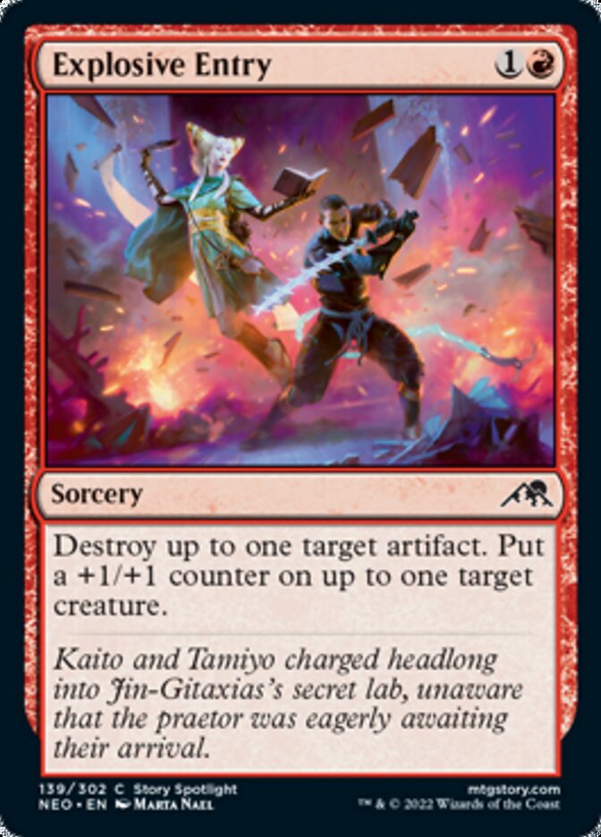 Explosive Entry [Kamigawa: Neon Dynasty] | Jomio and Rueliete's Cards and Comics