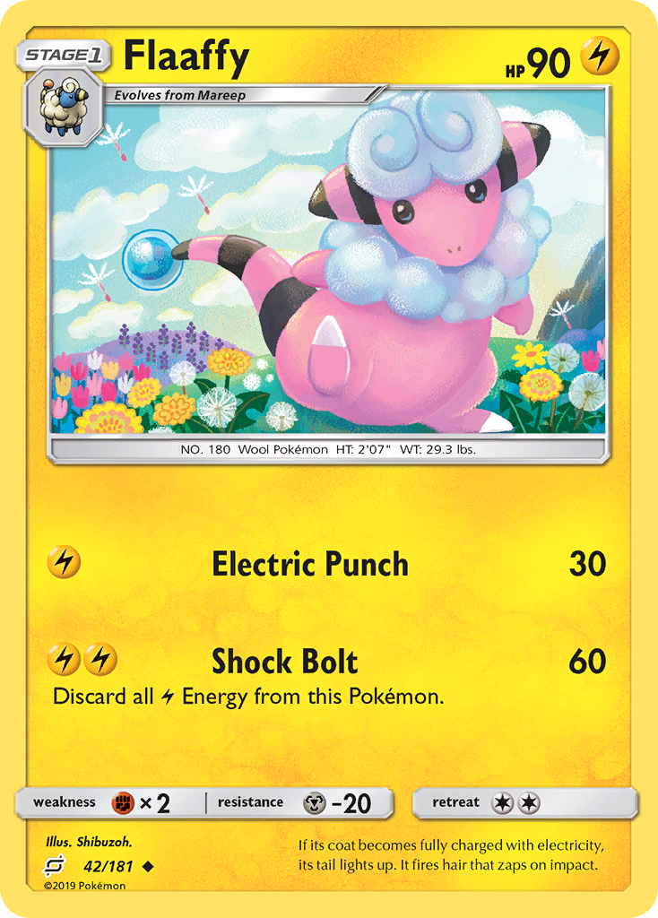 Flaaffy (42/181) [Sun & Moon: Team Up] | Jomio and Rueliete's Cards and Comics