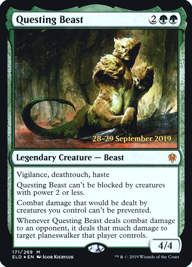 Questing Beast [Throne of Eldraine Prerelease Promos] | Jomio and Rueliete's Cards and Comics