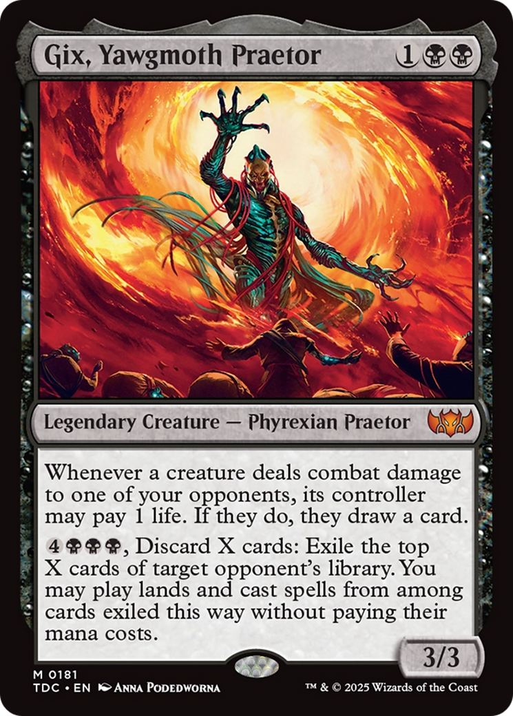 Gix, Yawgmoth Praetor [Tarkir: Dragonstorm Commander] | Jomio and Rueliete's Cards and Comics