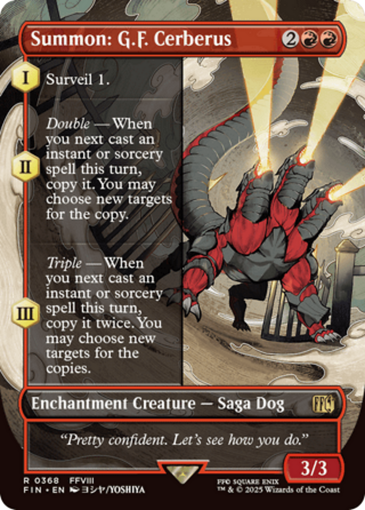 Summon: G.F. Cerberus (Borderless) [FINAL FANTASY] | Jomio and Rueliete's Cards and Comics