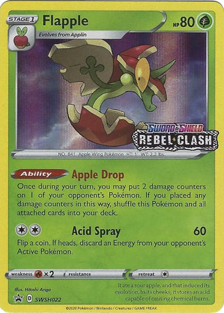 Flapple (SWSH022) (Prerelease Promo) [Sword & Shield: Black Star Promos] | Jomio and Rueliete's Cards and Comics