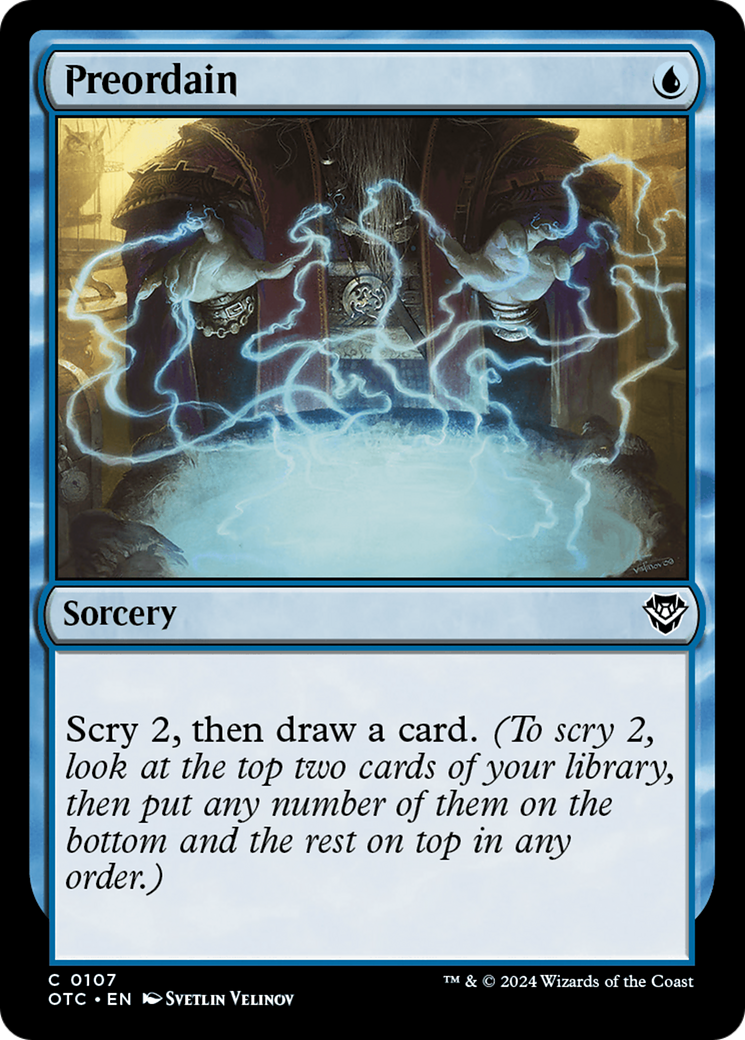 Preordain [Outlaws of Thunder Junction Commander] | Jomio and Rueliete's Cards and Comics