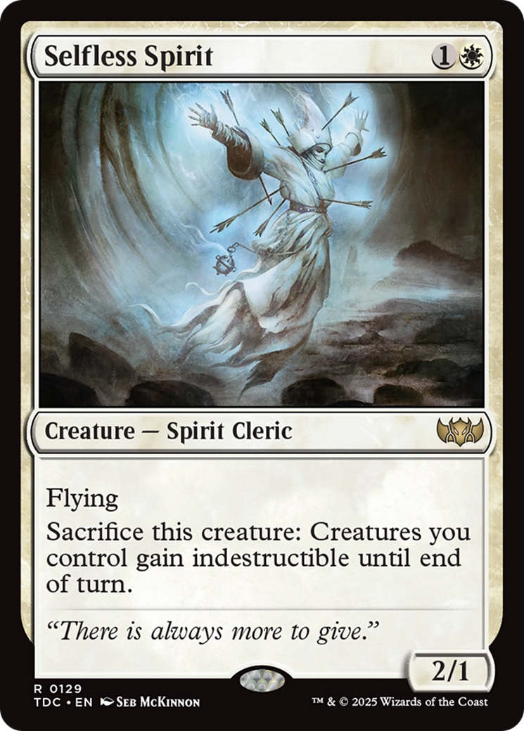 Selfless Spirit [Tarkir: Dragonstorm Commander] | Jomio and Rueliete's Cards and Comics