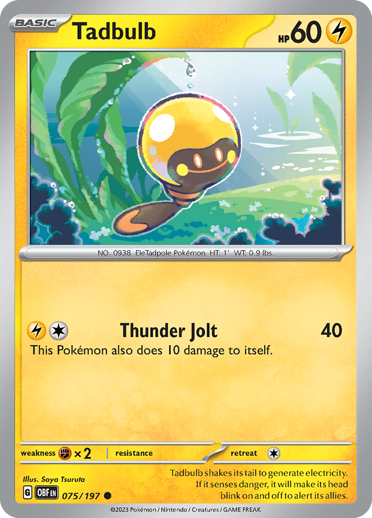 Tadbulb (075/197) [Scarlet & Violet: Obsidian Flames] | Jomio and Rueliete's Cards and Comics